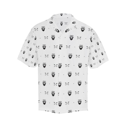 Mustache Beard Pattern Print Design 01 Mens All Over Hawaiian Shirt