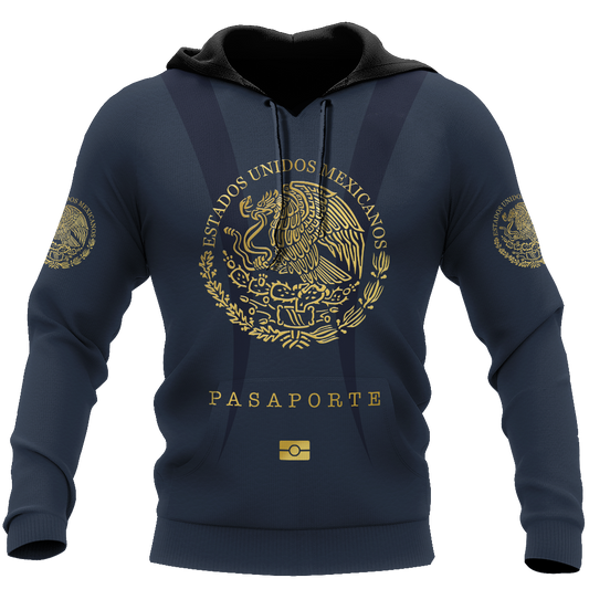 Mexico Pasaporte All Over Print Unisex Hoodie