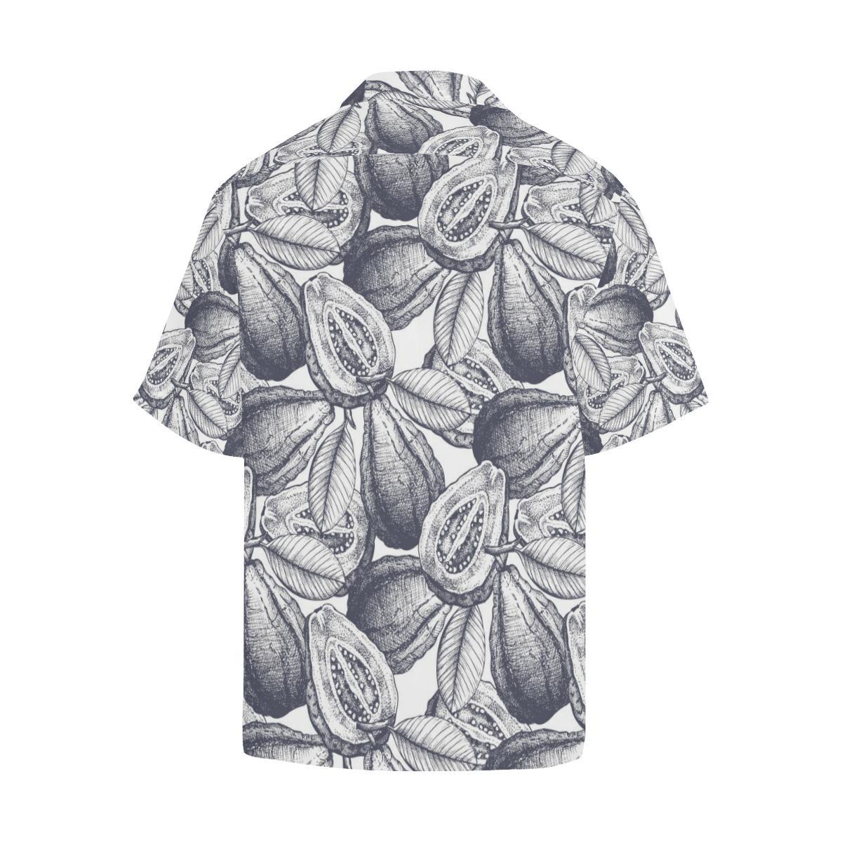 Guava Tropical Hand Drawn Pattern Mens All Over Print Hawaiian Shirt