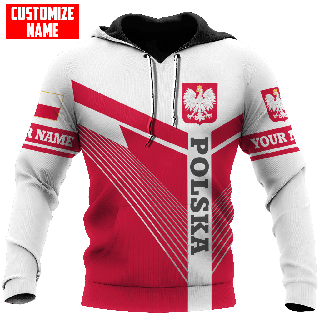 Personalized Polska All Over Printed Unisex Hoodie