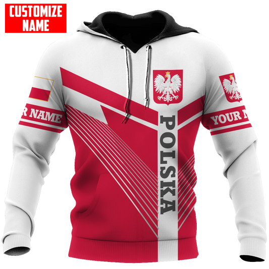 Personalized Polska All Over Printed Unisex Hoodie