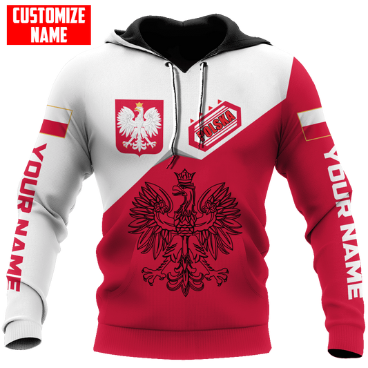 Personalized Polska All Over Printed Unisex Hoodie