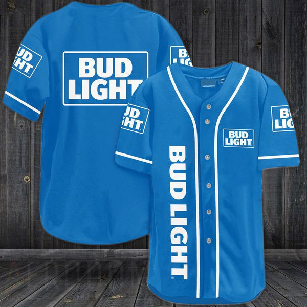 Azure Bud Light Baseball Jersey