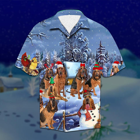 Bloodhound Christmas Hawaiian Shirt | For Men & Women | Adult | HW2085