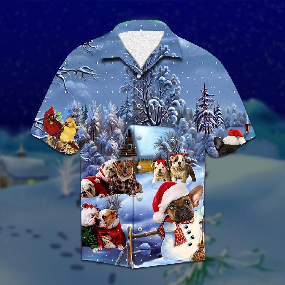 American Bulldog Christmas Hawaiian Shirt