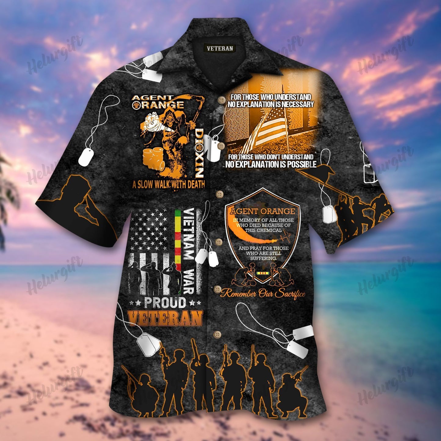 Agent Orange Vietnam Proud Veteran Memorial Hawaiian Shirt | For Men & Women | Adult | HW8425