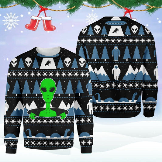 Alien Ugly Christmas Sweater 