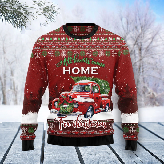 All Hearts Come Home Ugly Christmas Sweater 