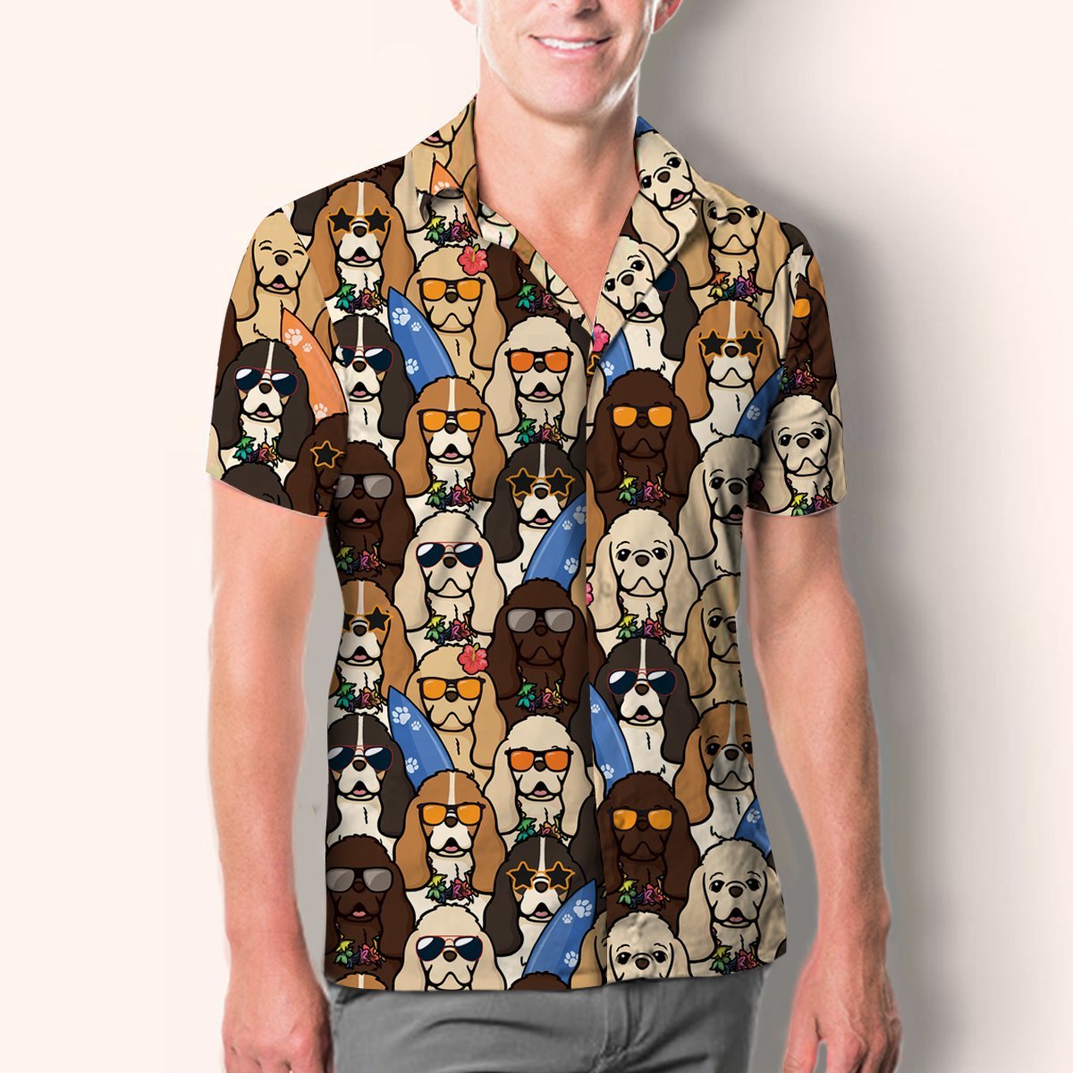 Aloha Hawaiian American Cocker Spaniel Shirt