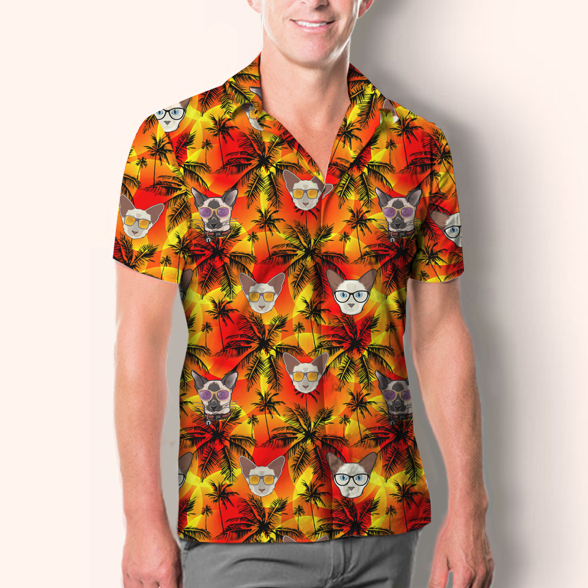 Aloha Hawaiian Balinese Cat Shirt