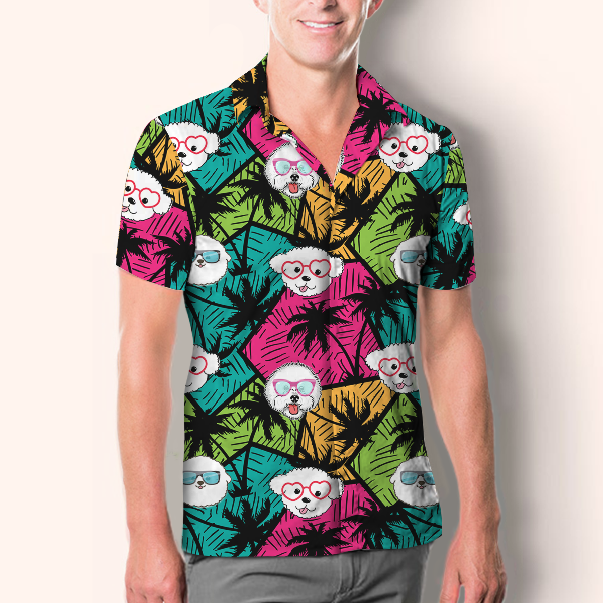 Aloha Hawaiian Bichon Frise Shirt