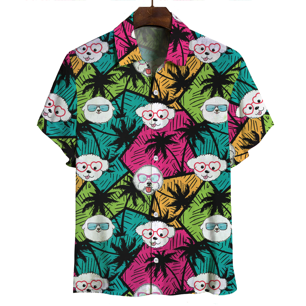 Aloha Hawaiian Bichon Frise Shirt