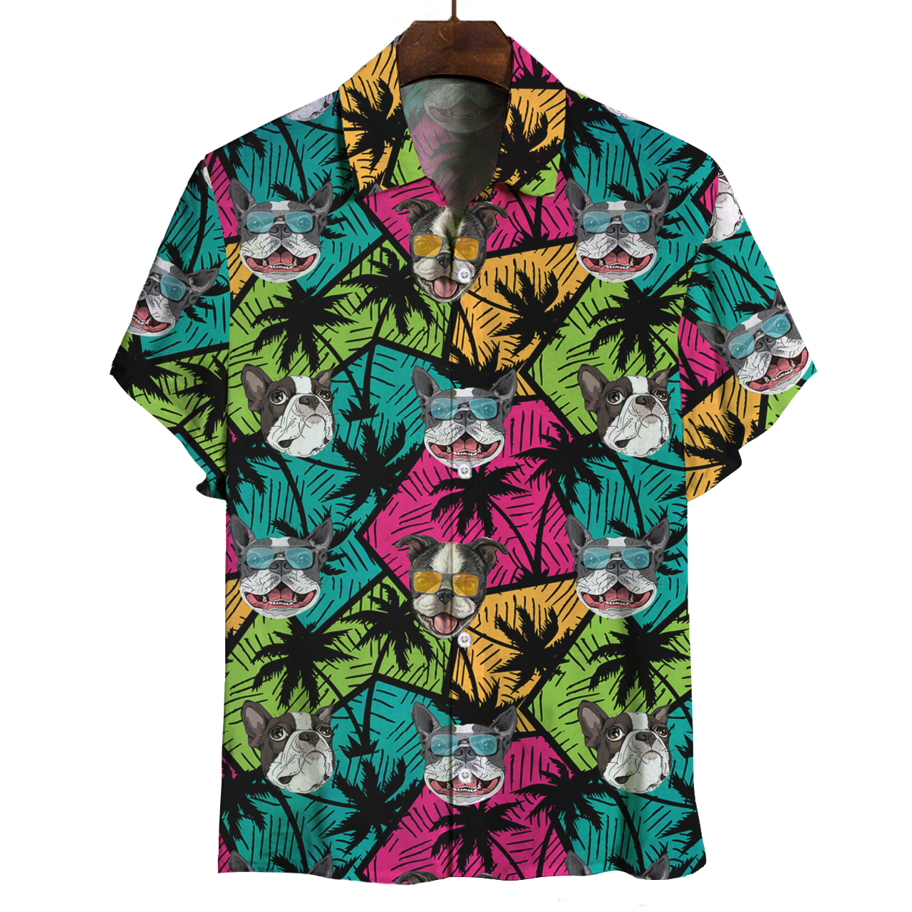 Aloha Hawaiian Boston Terrier Shirt