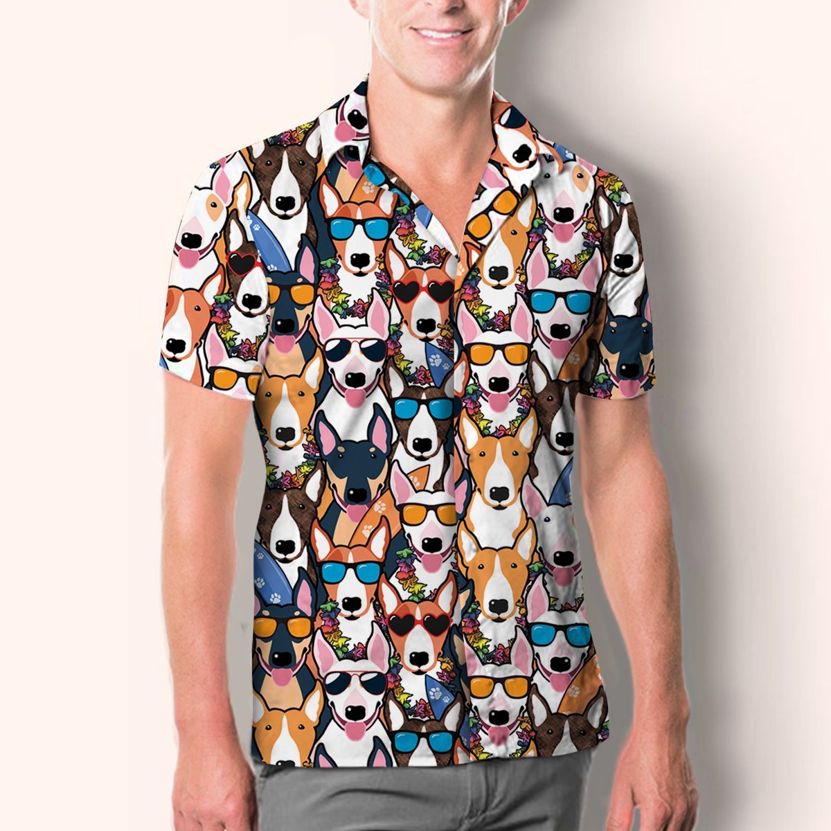 Aloha Hawaiian Bull Terrier Shirt