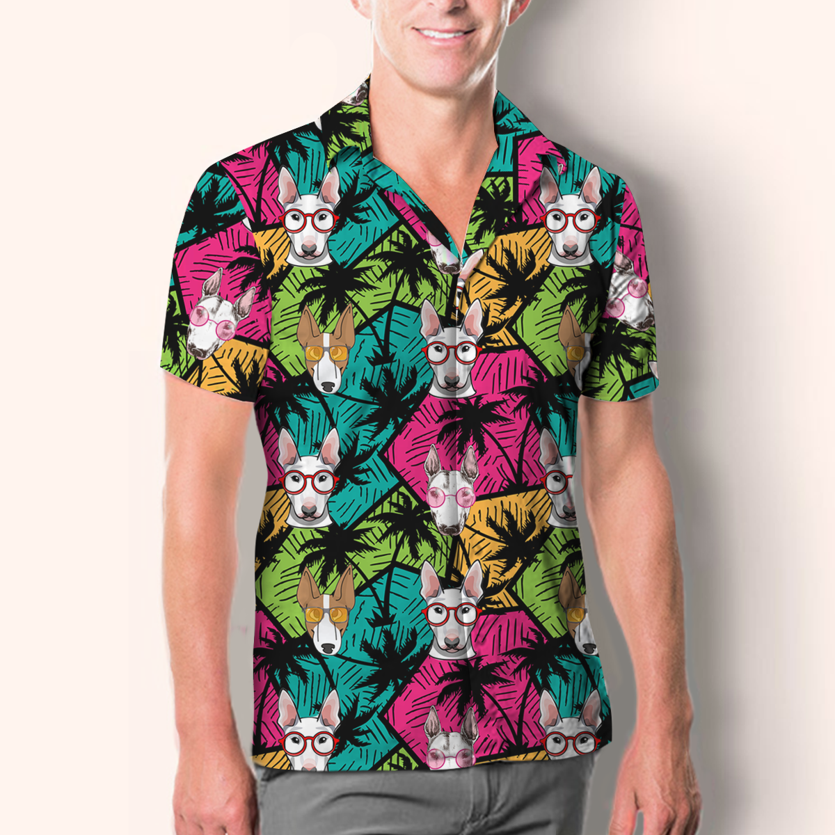 Aloha Hawaiian Bull Terrier Shirt