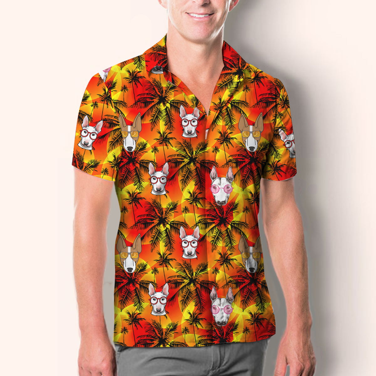 Aloha Hawaiian Bull Terrier Shirt