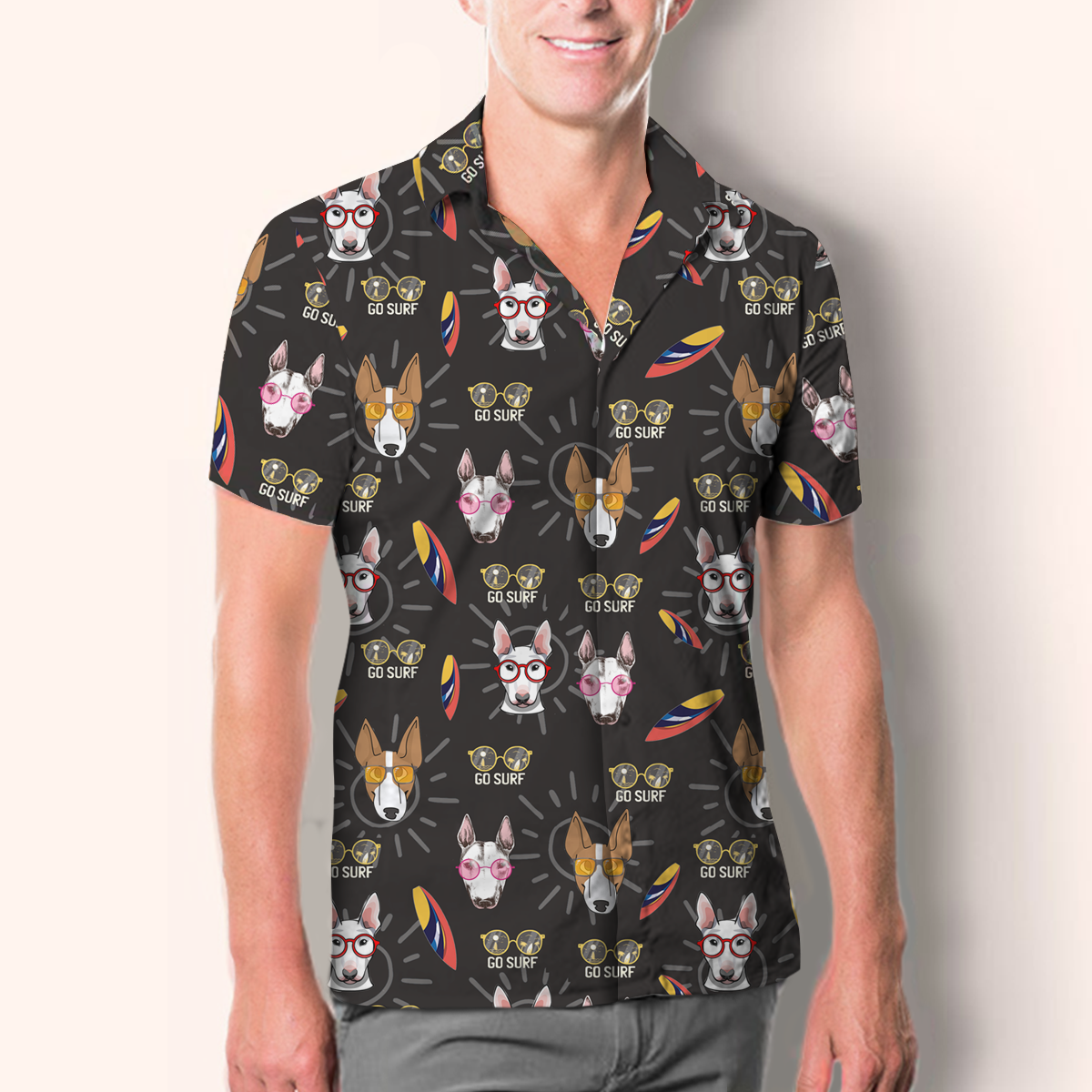 Aloha Hawaiian Bull Terrier Shirt