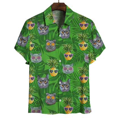 Aloha Hawaiian Chartreux Cat Shirt