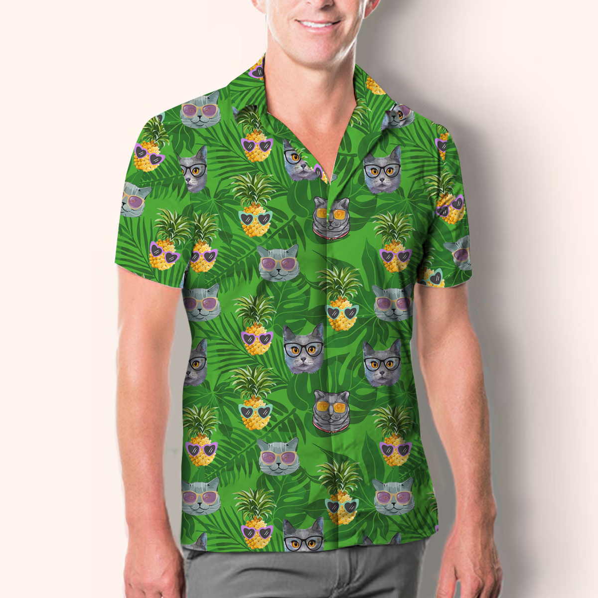 Aloha Hawaiian Chartreux Cat Shirt