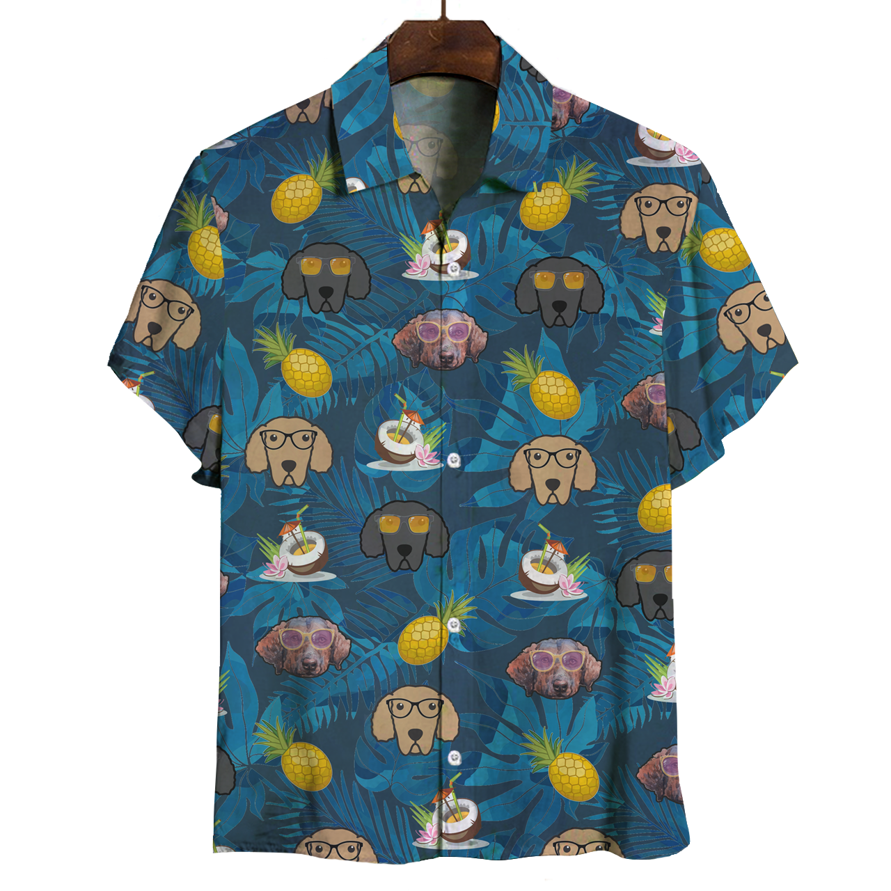 Aloha Hawaiian Curly Coated Retriever Shirt