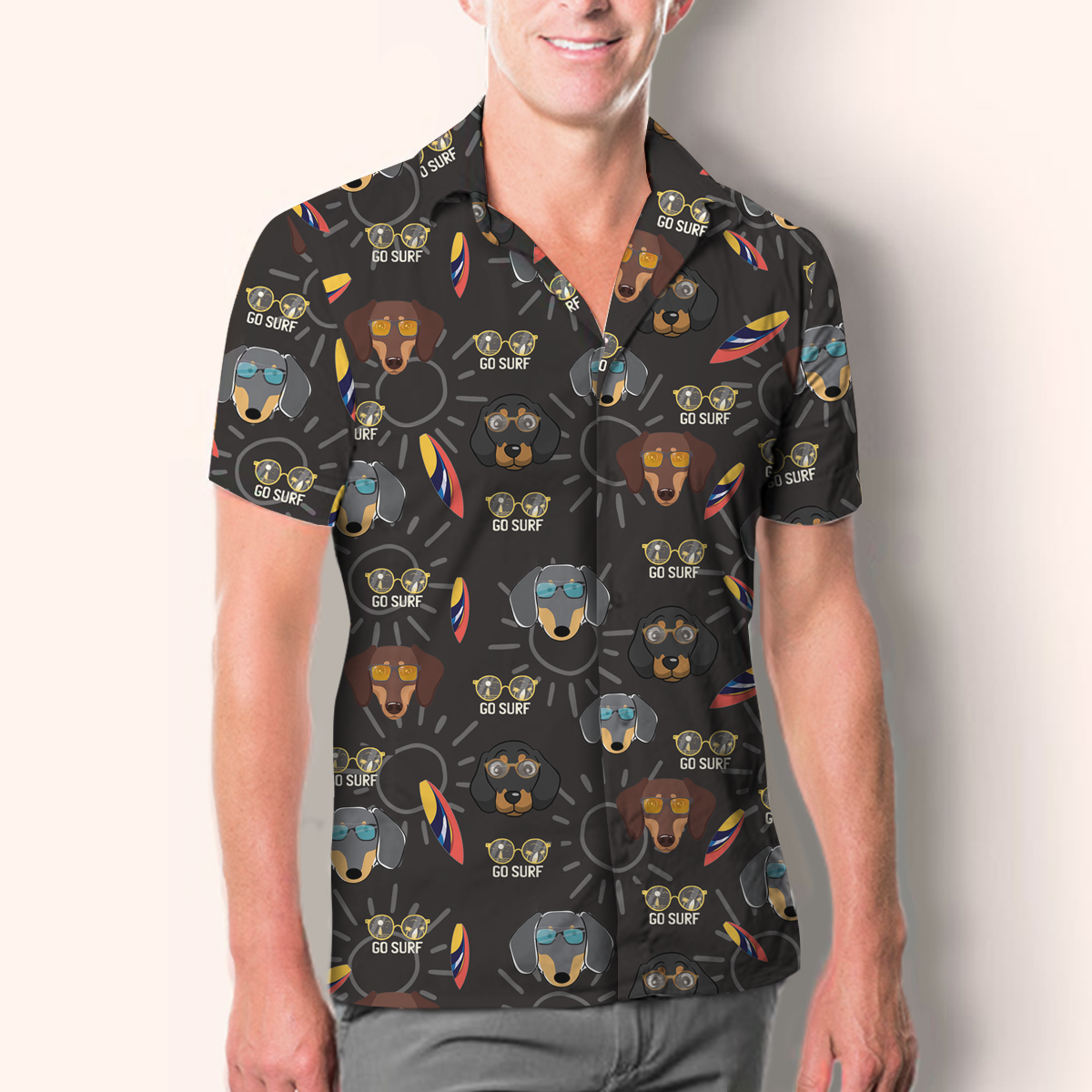 Aloha Hawaiian Dachshund Shirt