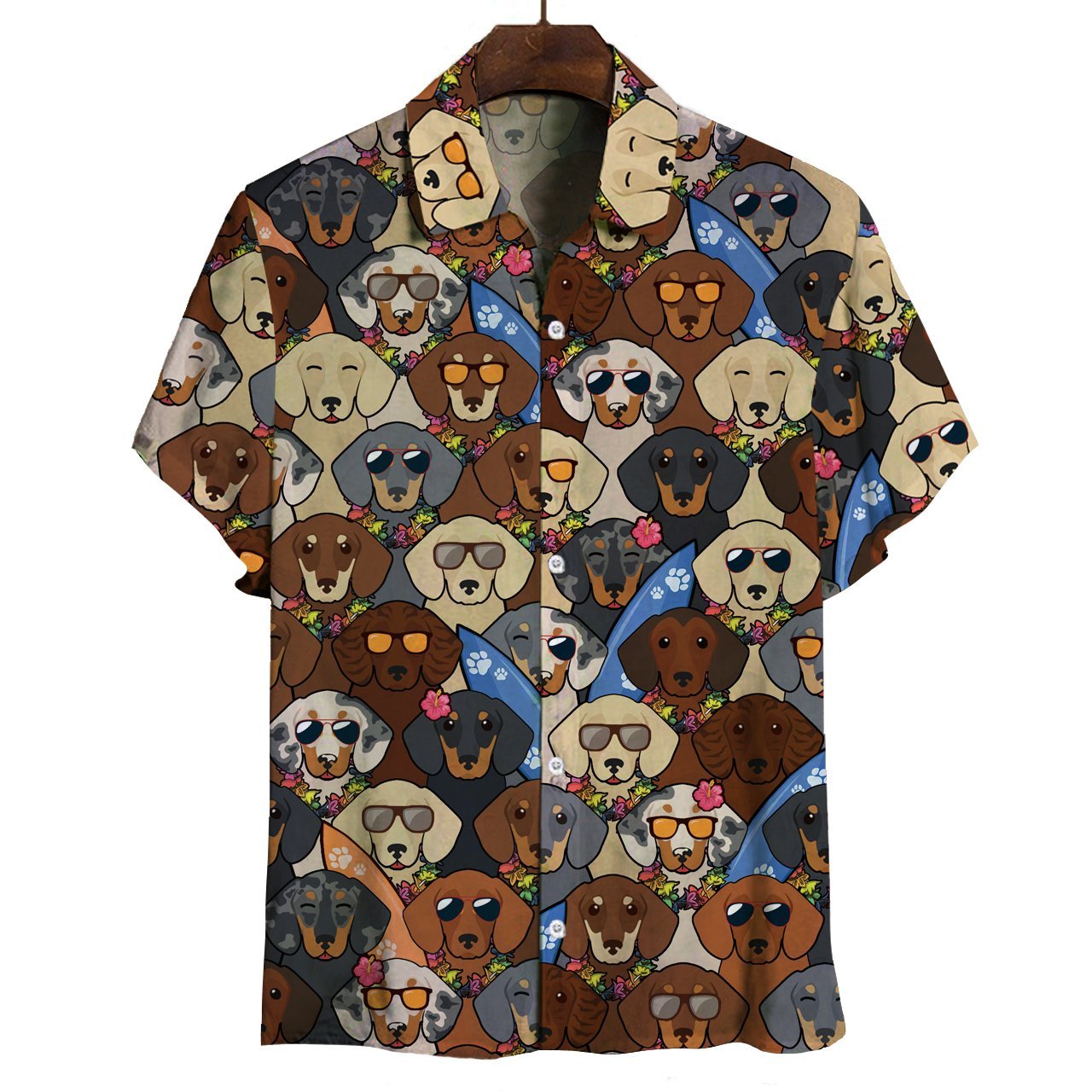 Aloha Hawaiian Dachshund Shirt