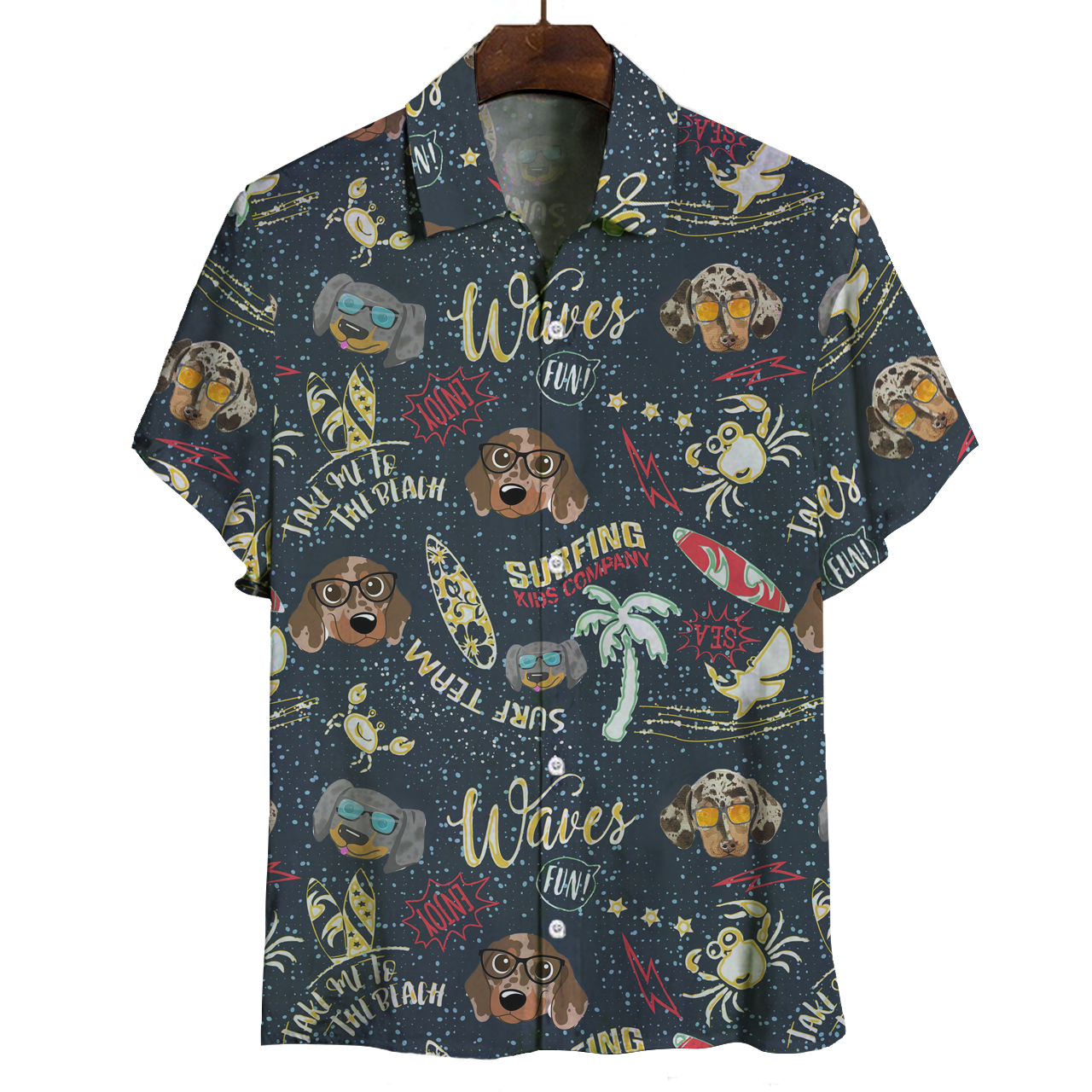 Aloha Hawaiian Dapple Dachshund Shirt