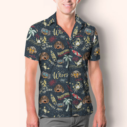 Aloha Hawaiian Dapple Dachshund Shirt