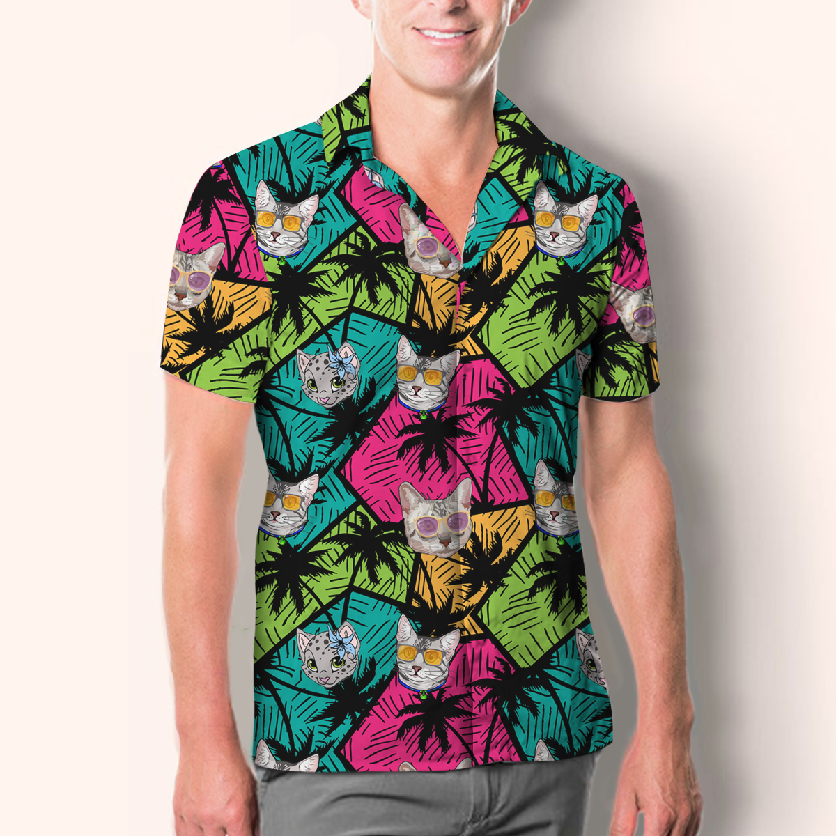 Aloha Hawaiian Egyptian Mau Cat Shirt