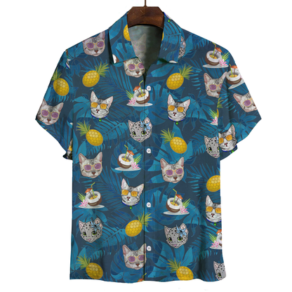 Aloha Hawaiian Egyptian Mau Cat Shirt