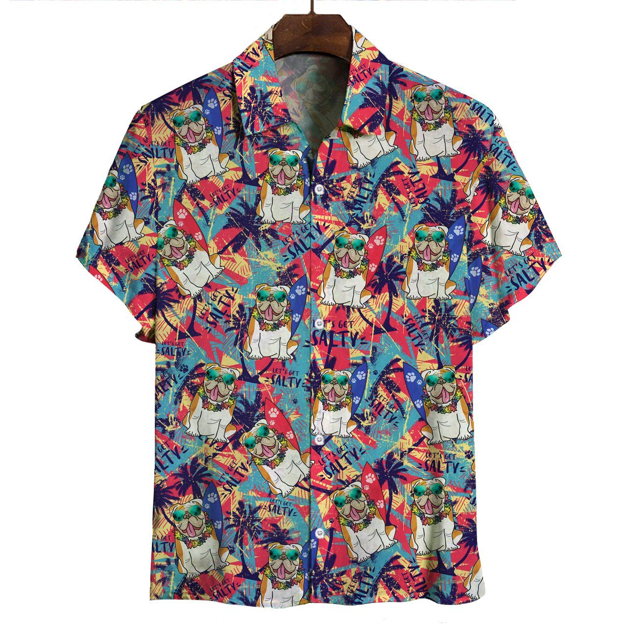 Aloha Hawaiian English Bulldog Shirt