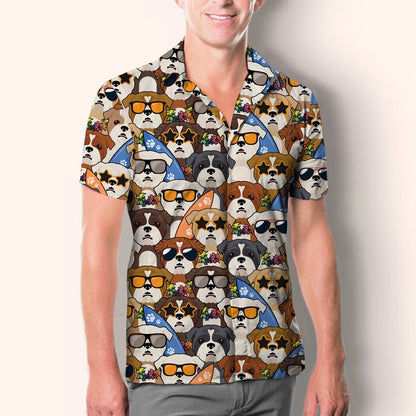 Aloha Hawaiian English Bulldog Shirt