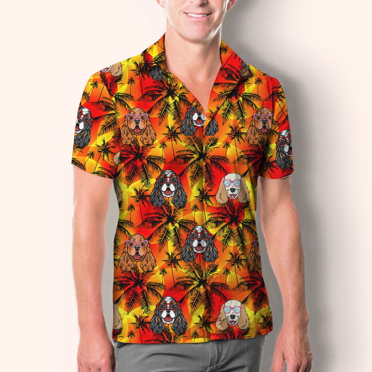 Aloha Hawaiian English Cocker Spaniel Shirt