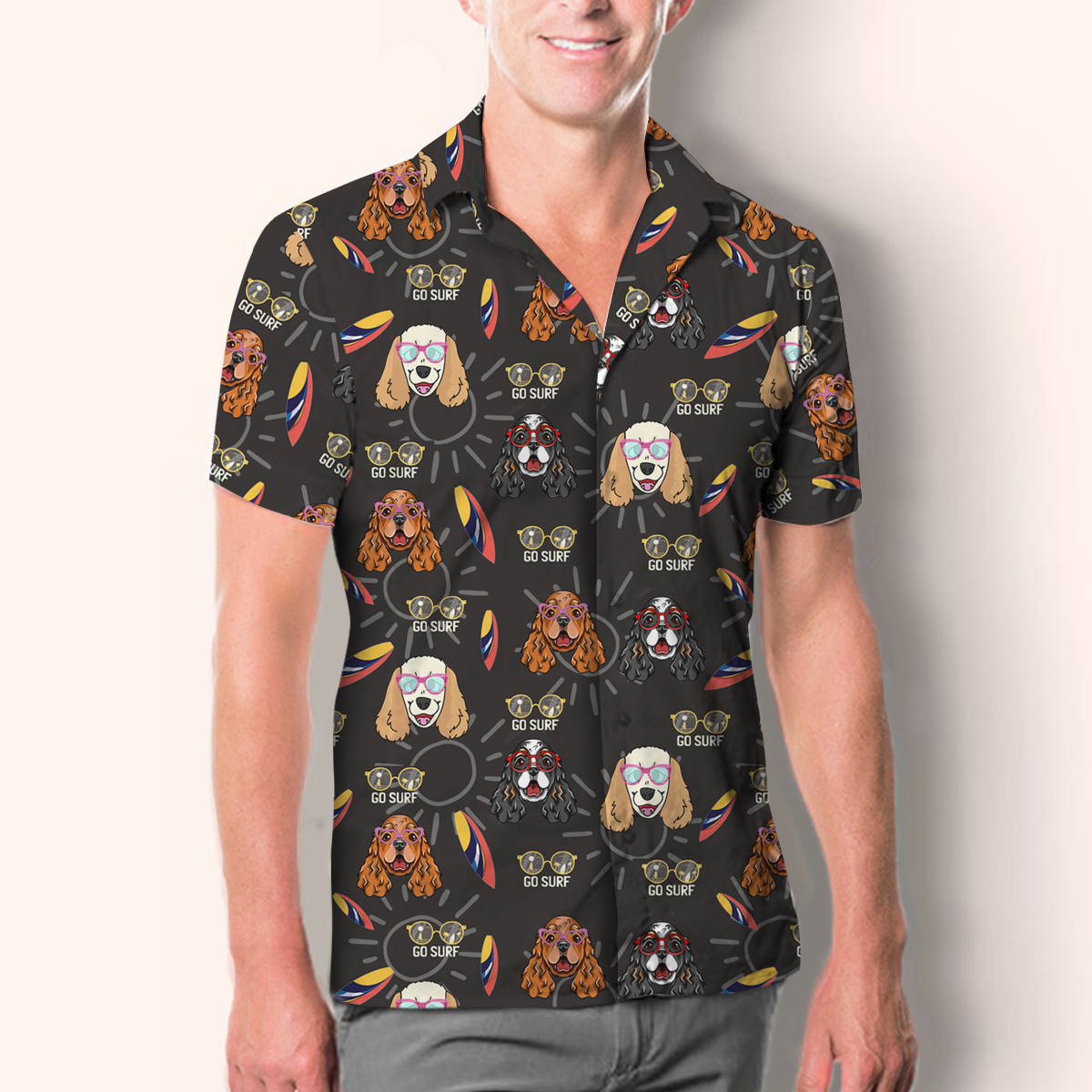 Aloha Hawaiian English Cocker Spaniel Shirt