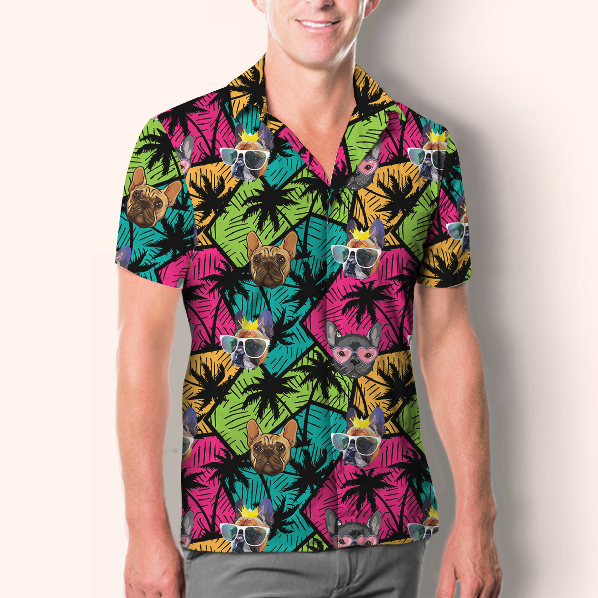 Aloha Hawaiian French Bulldog Shirt