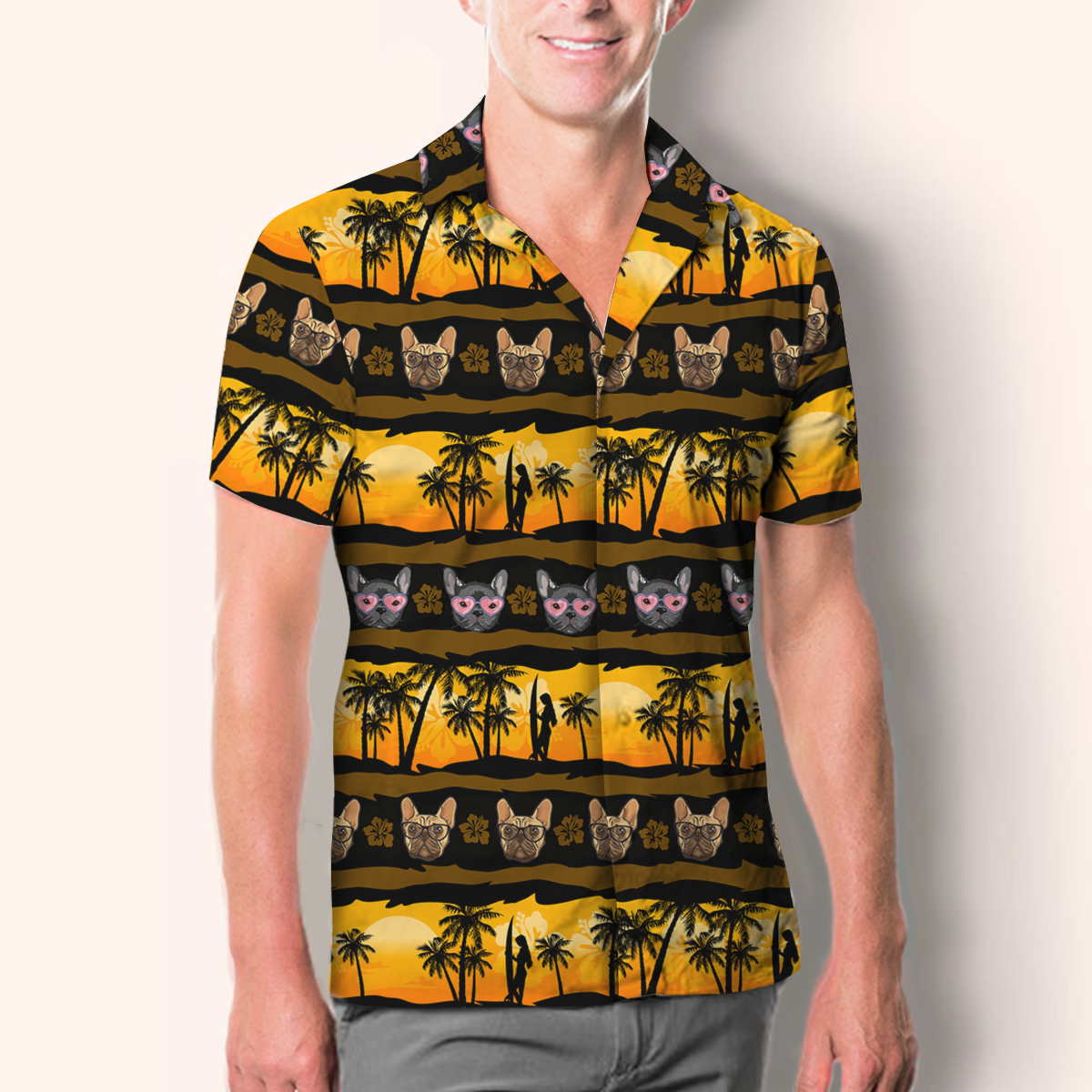 Aloha Hawaiian French Bulldog Shirt