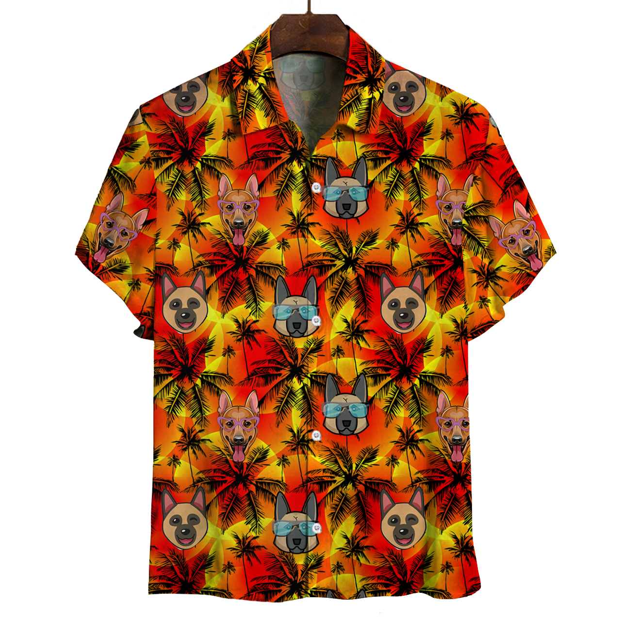 Aloha Hawaiian German Shepherd Shirt