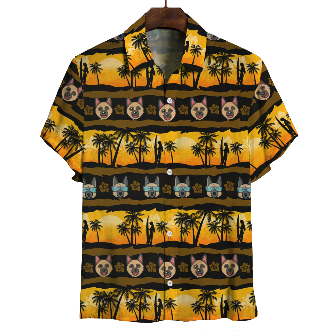 Aloha Hawaiian German Shepherd Shirt