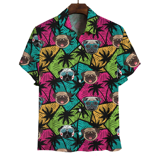 Aloha Hawaiian Pug Shirt