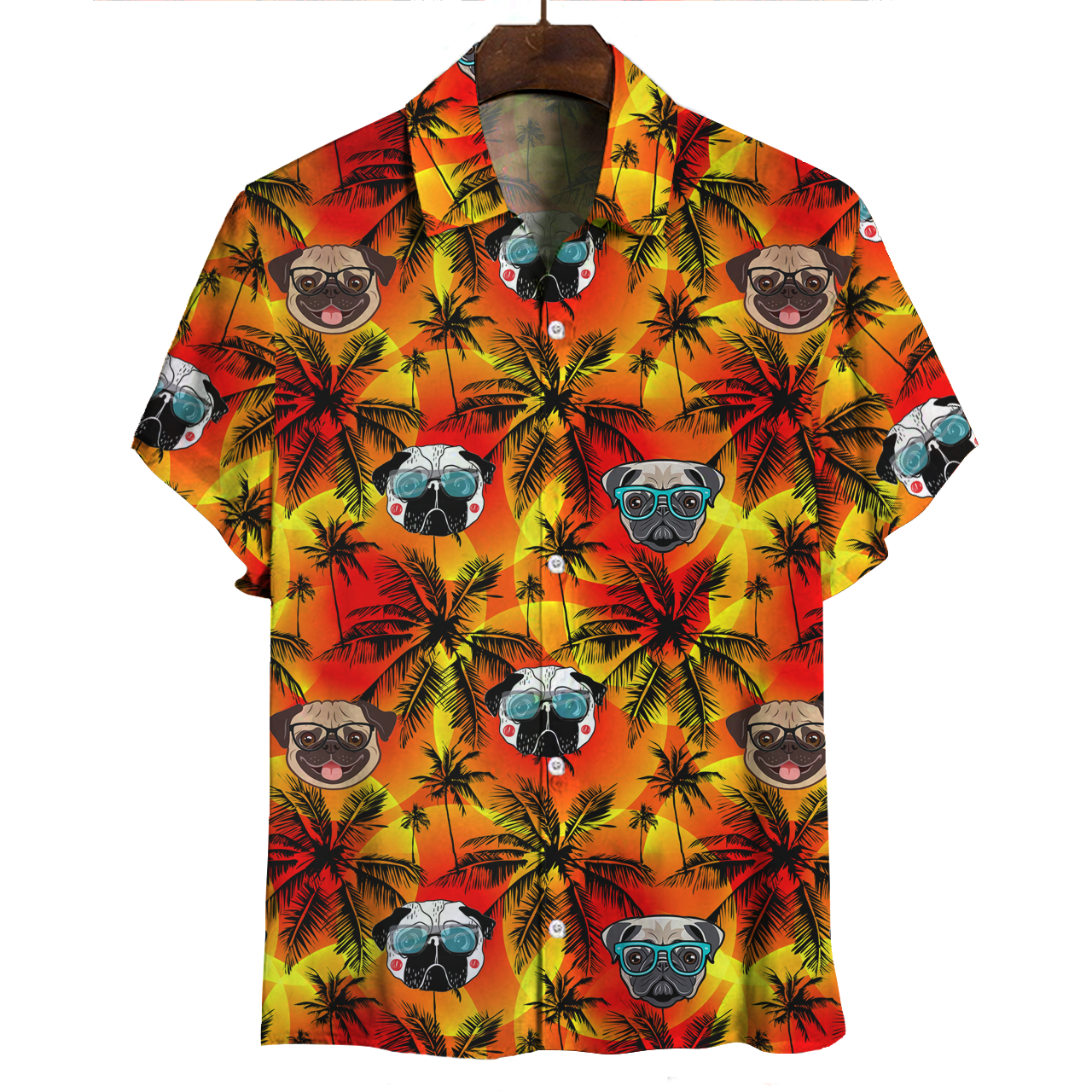 Aloha Hawaiian Pug Shirt