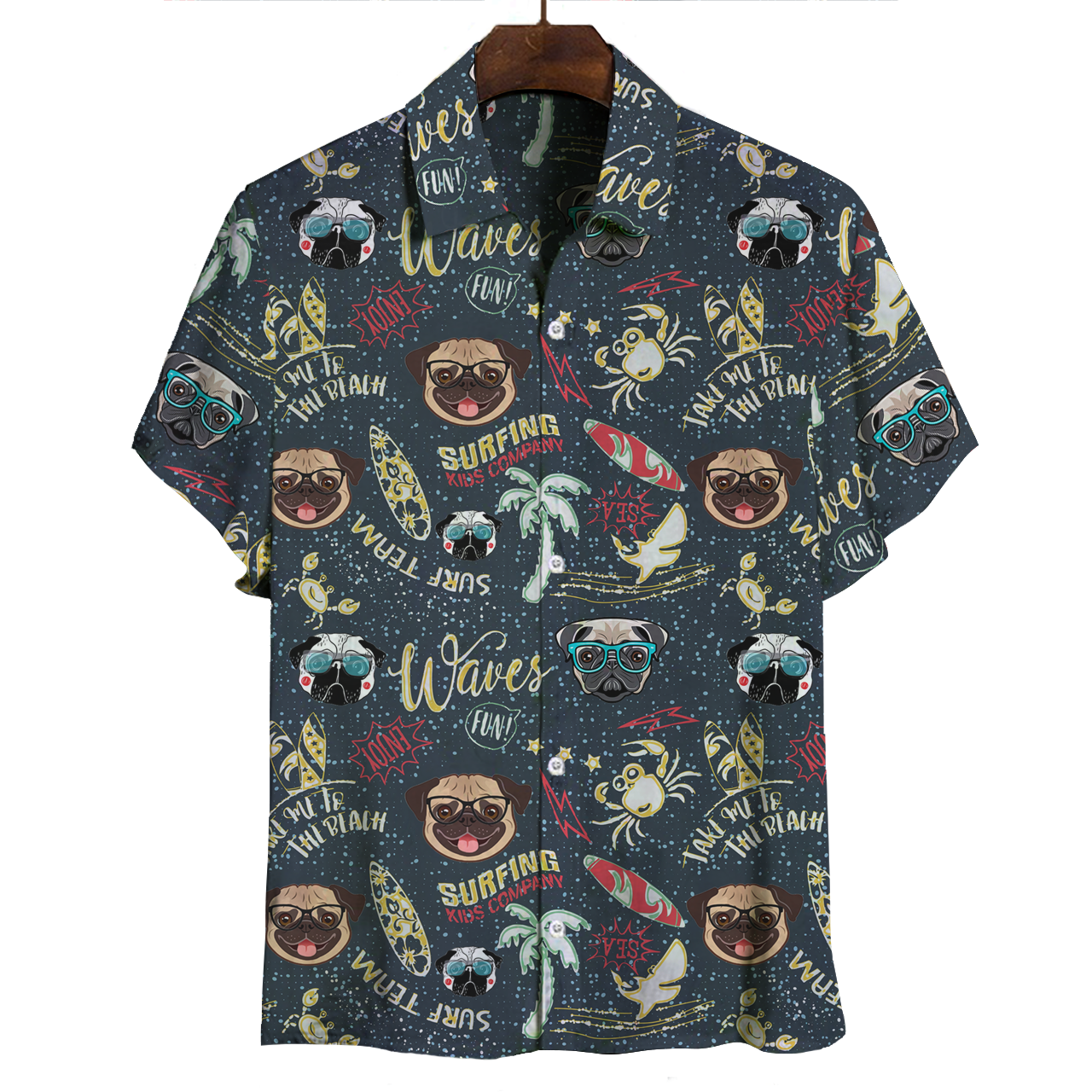 Aloha Hawaiian Pug Shirt