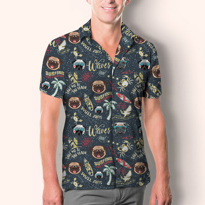 Aloha Hawaiian Pug Shirt