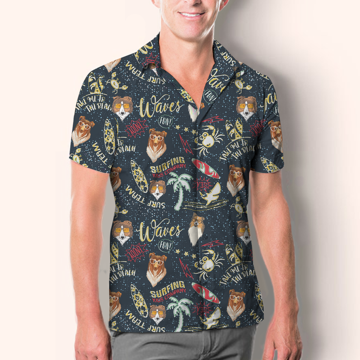 Aloha Hawaiian Shetland Sheepdog Shirt