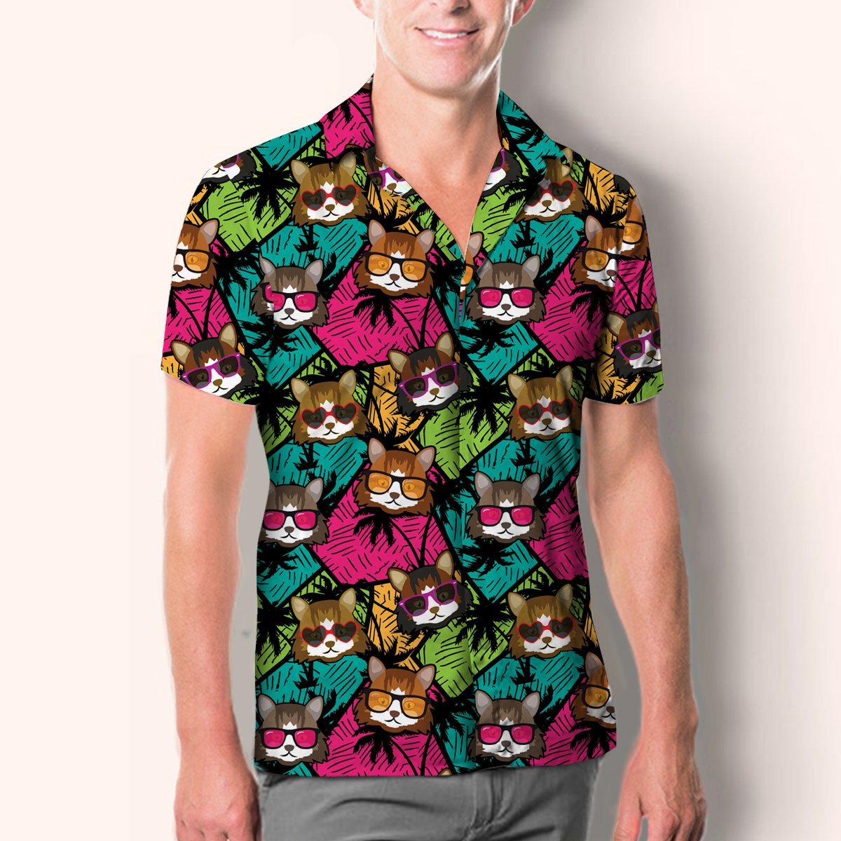 Aloha Hawaiian Siberian Cat Shirt