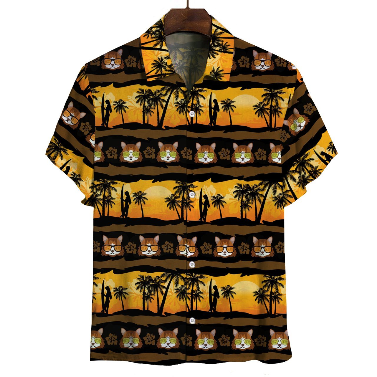 Aloha Hawaiian Siberian Cat Shirt