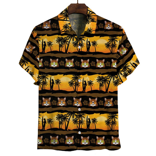 Aloha Hawaiian Siberian Cat Shirt