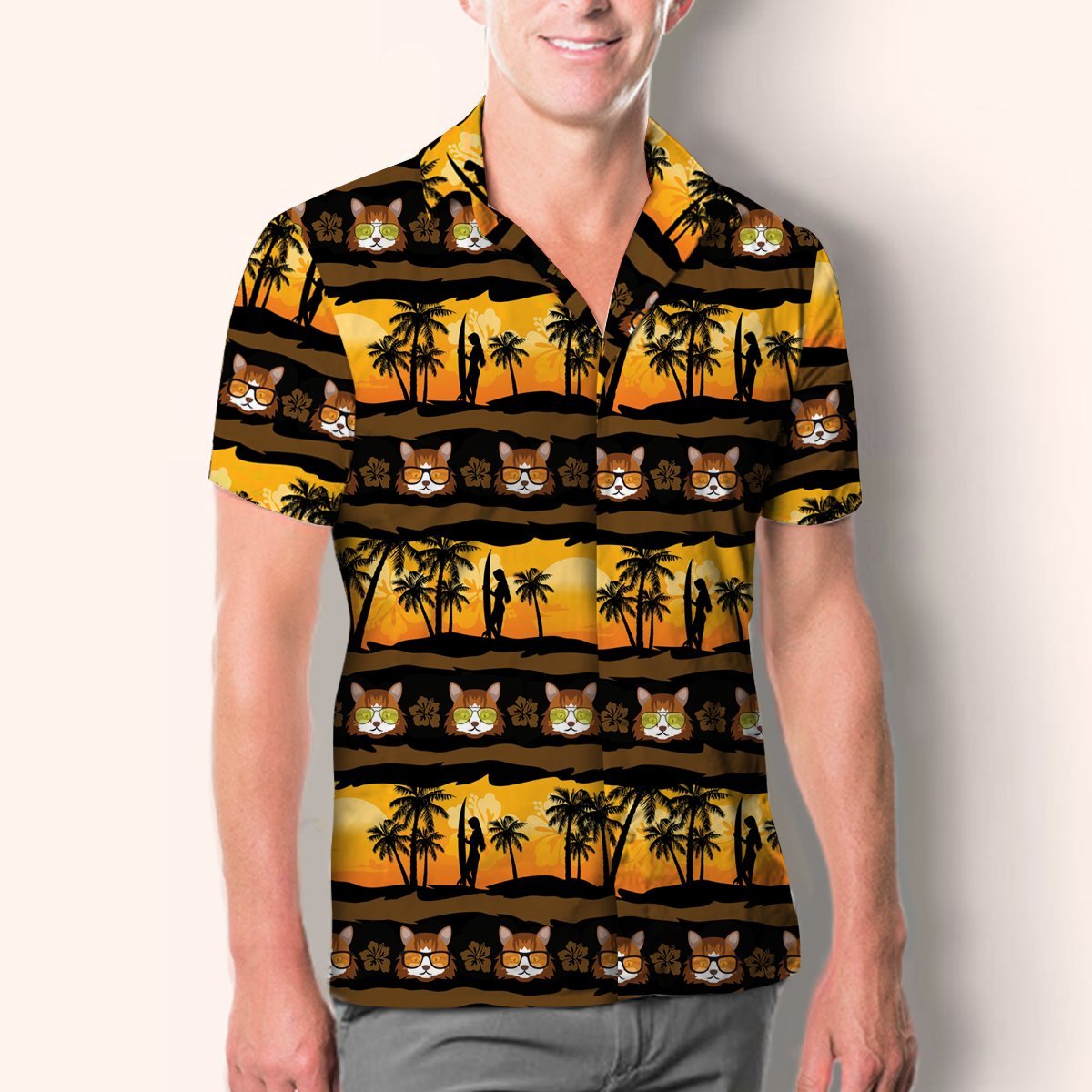 Aloha Hawaiian Siberian Cat Shirt