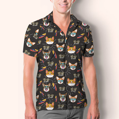 Aloha Hawaiian Welsh Corgi Shirt