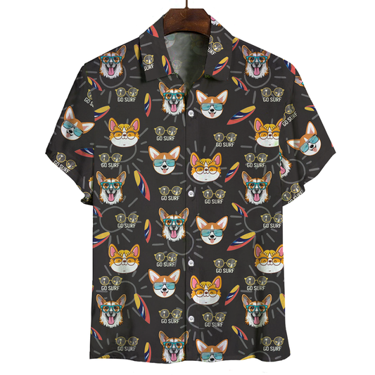 Aloha Hawaiian Welsh Corgi Shirt