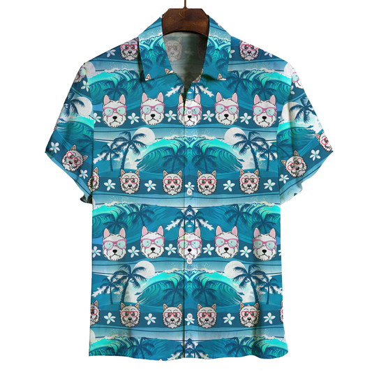 Aloha Hawaiian West Highland White Terrier Shirt